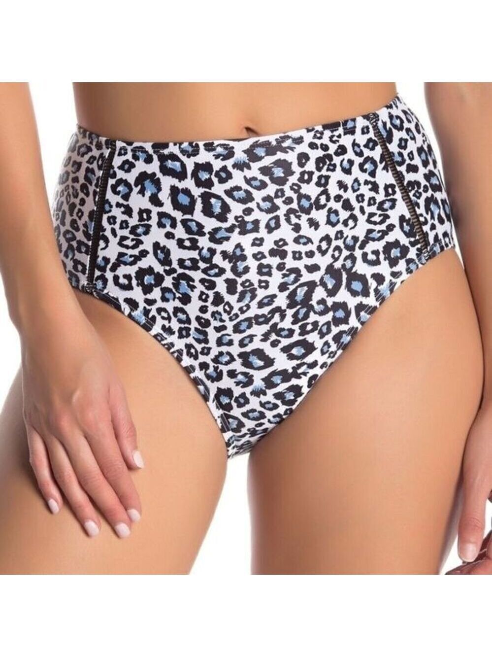 Nicole Miller animal print high waisted bikini bot